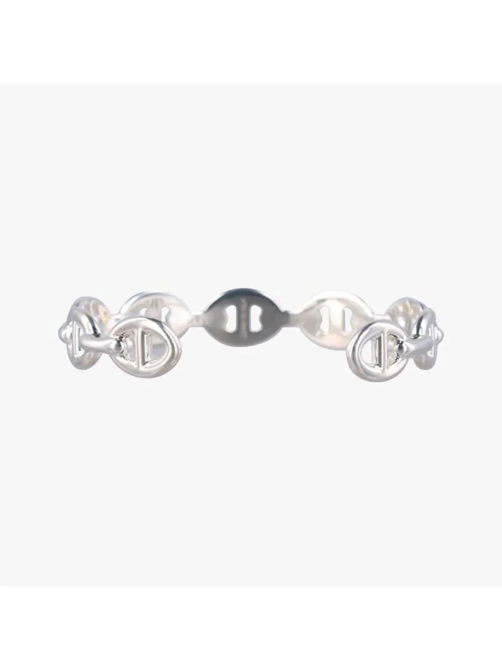 Hermes Chaine D'ancre Enchainee Silver Bracelet